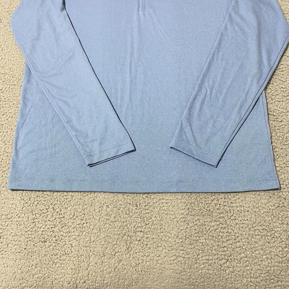 MaxLite Lighting Shirt Travis Mathew Mens Large Blue 1/4 Zip Employee Office NEW - Picture 3 of 11